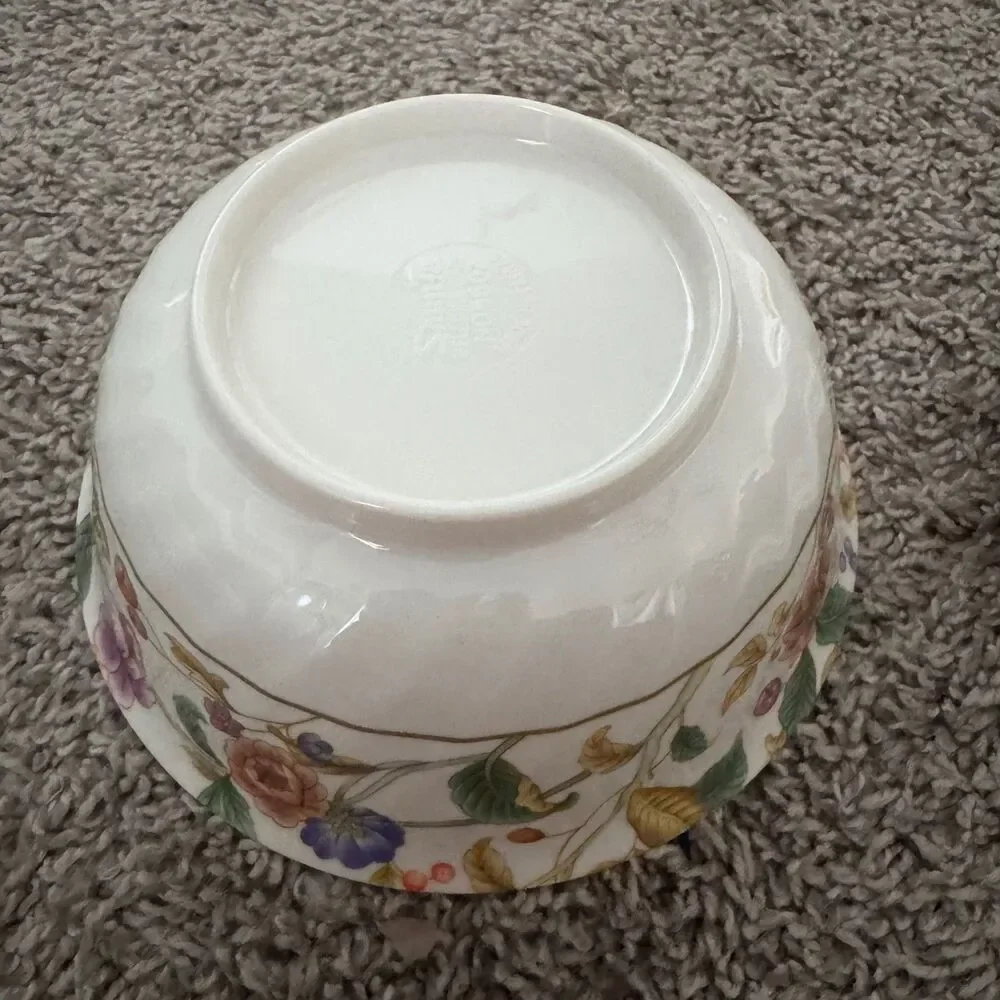VTG ShunTa Melamine Floral Bowl Plate Saucer Set Minton Haddon Hall Style Cute